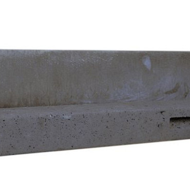 Betonpaal stampbeton 10x10x180cm antraciet tussenpaal tbv scherm 90cm hoog