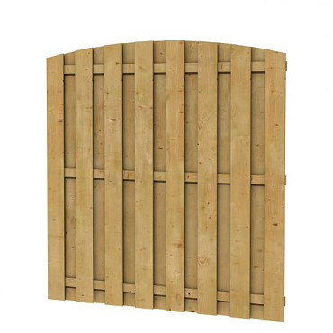 Grenen geschaafd plankenscherm 18-planks 15mm 180x164/180cm verticaal toog groen geïmpregneerd
