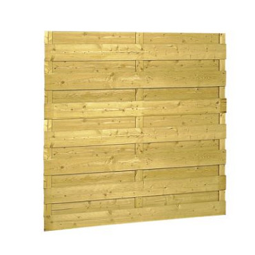 Grenen geschaafd plankenscherm 18-planks 15mm 180x180cm recht groen geïmpregneerd