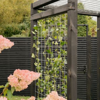 Grenen geschaafde Paal 8,8x8,8x270cm zonder diamantkop geïmpregneerd en zwart gedompeld