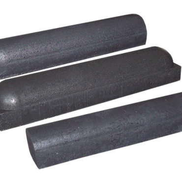 parkeer of stootband 2x rond grijs 20x17x95cm