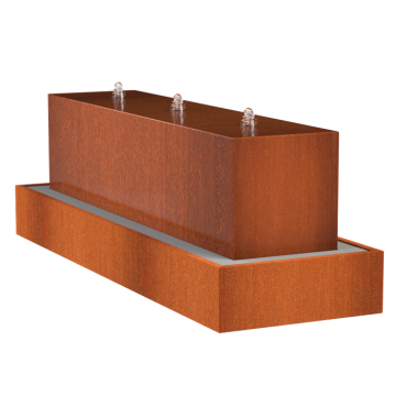 Waterblok 3000x700x700mm Corten 3mm (CWB4)