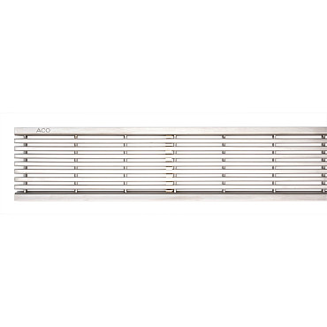 Langstaafrooster RVS, L=1000mm tbv. ACO Hexaline 2,0 en ACO Euroline