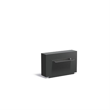 Aluminium Muur geplaatst op vijver 1000x250x600 (VM1.6.600 (incl waterval 600 + pomp))