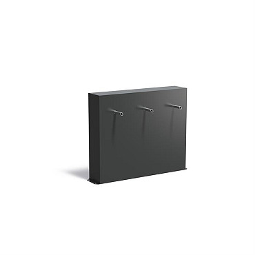 Aluminium Muur vrijstaand 1200x250x1000 (VM2.5.3 (incl. waterval en pomp)