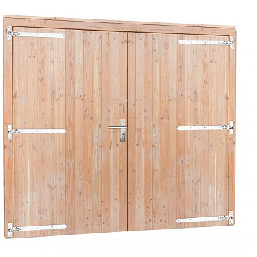 Douglas Dubbele deur inclusief kozijn extra breed en hoog 255x209cm onbehandeld