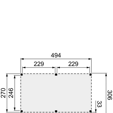 Douglasvision Buitenverblijf Comfort 500x270cm kleurloos geïmpregneerd