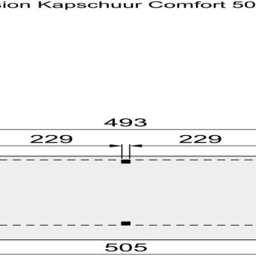 Douglasvision Kapschuur Comfort 500x250cm kleurloos geïmpregneerd