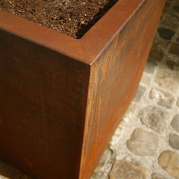 Carrez ZONDER BODEM 1200x1200x400mm Corten 2mm (CAW4.3)