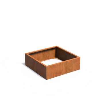Carrez ZONDER BODEM 1200x1200x400mm Corten 2mm (CAW4.3)