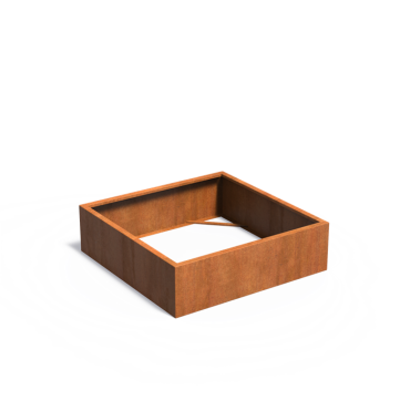 Carrez ZONDER BODEM 1400x1400x400mm Corten 2mm (CAW3.3)