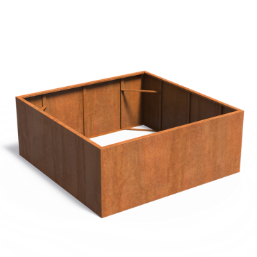 Carrez ZONDER BODEM 2000x2000x800mm Corten 2mm (CAW1.1)
