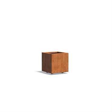 Carrez MET WIELEN 500x500x500mm Corten 2mm (CAWL9)