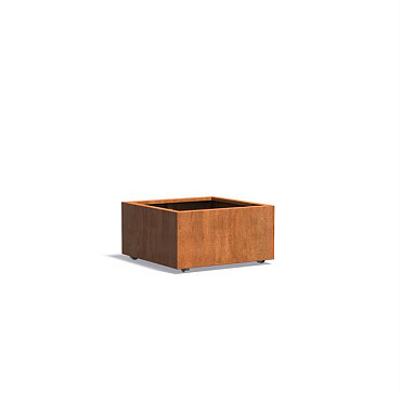 Carrez MET WIELEN 800x800x400mm Corten 2mm (CAWL6.3)