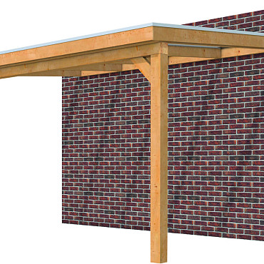 Veranda Excellent 400 Douglas 412x360cm dakplaten opaal kleurloos geïmpregneerd