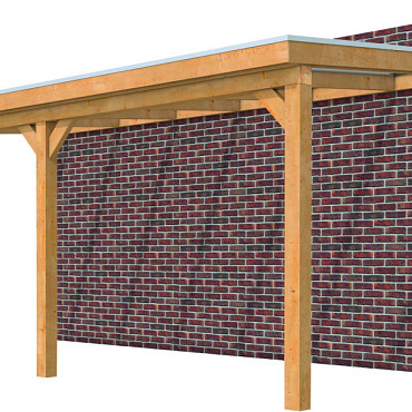 Veranda Excellent 600 Douglas 612x410cm dakplaten opaal groen geïmpregneerd