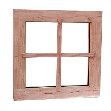 Douglas vast raam Prestige met dubbelglas, 66,4x66,4 cm, onbehandeld.