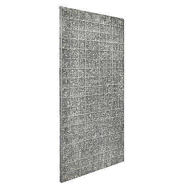 Grindschutting m100 paal 70x70 - maas 100x100 met binnengaas - 90x180x4cm