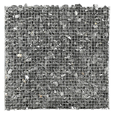 Gekramde steenkorf m50 - maas 50x50 - 180x180x20cm