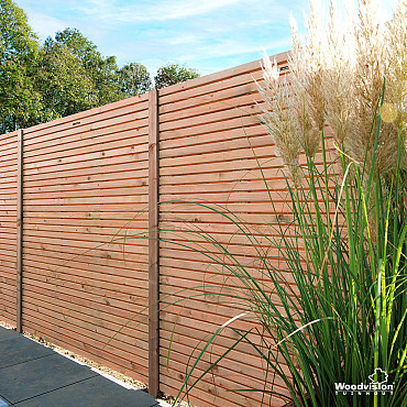 Tuinscherm Elan 180 Excellent douglas, 180 x 180 cm, onbehandeld. Horizontaal.