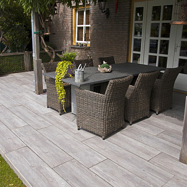 Keramische tegel Woodlook Grey Wash 30x120x2cm