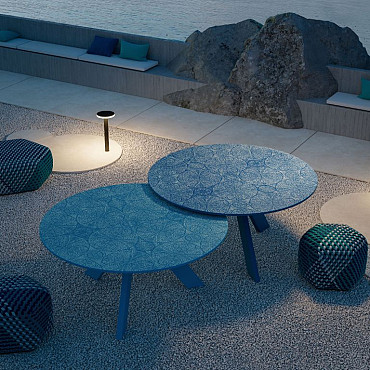 Keramische staptegel rond model C Ø 61cmx2cm Doily Blu Notte | OP BESTELLING