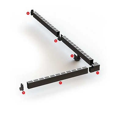ACO SlimLine gootelement 100cm incl. designrooster RVS