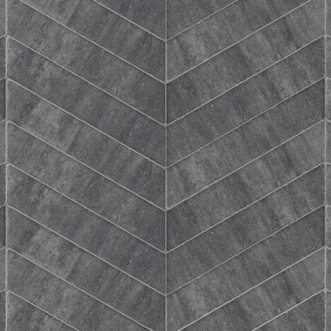 Visgraatsteen Romano Punto 40x8x8cm Grijs/Zwart