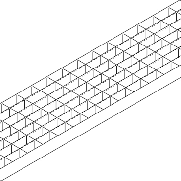 ACO Highline Maasrooster verzinkt staal L=1000mm 30/10
