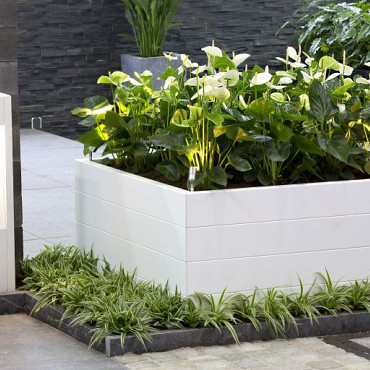 Bloembak Modulair - 180x90x28 cm Wit