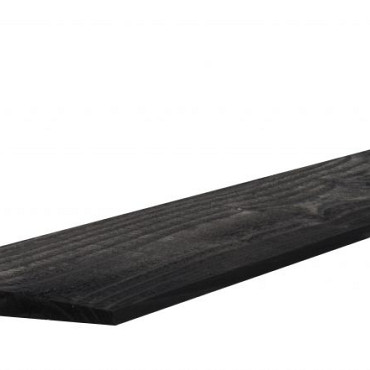 Douglas Zweeds Rabat 1 zijde geschaafd 1 zijde fijnbezaagd 1,1-2,7x19,5x500cm zwart gedompeld