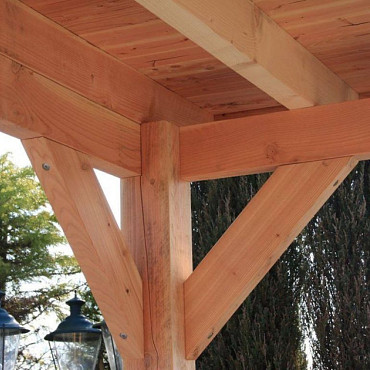 tot 30m² -  Douglas BASIC overkapping op maat, compleet geschaafd (incl. EPDM en daktrim)