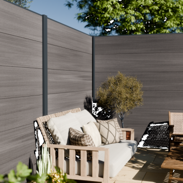 Boston WPC Fence Board XL 21x310mm L-178cm | Light Grey
