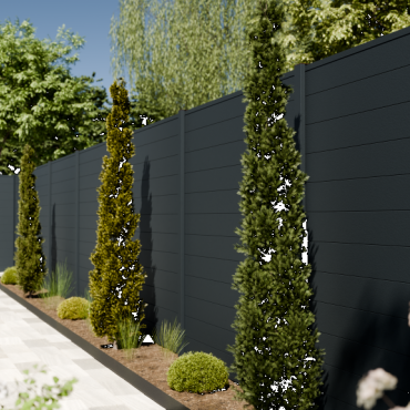 Boston Aluminium Fence Board Opal 21x160mm L-178cm | RAL7016