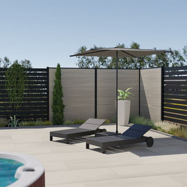 Boston Aluminium Fence Board Open 21x100mm L-178 cm RAL7016