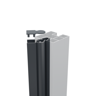 Boston Aluminium variabel hoekprofiel voor paal RAL7016 L-200cm