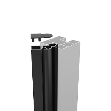 Boston Aluminium variabel hoekprofiel voor paal RAL9005 L-200cm