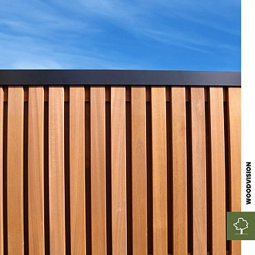 Aluminium afdekkap 4,5x6,1x179,5cm zwart RAL 9005
