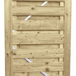 Jumbodeur geschaafd Vuren 15mm op verstelbaar stalen frame 100x180cm recht horizontaal