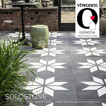 Keramische tegel vtwonen Solostone Decoren Belgian Star White 70x70x3,2cm