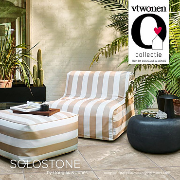 Keramische tegel vtwonen Solostone Uni Clouds beige 70x70x3,2cm