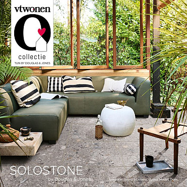 Keramische tegel vtwonen Solostone Uni Composite Mixed grijs 70x70x3,2cm
