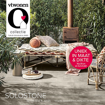 Keramische tegel vtwonen Solostone Uni Mold Taupe 70x70x3,2cm