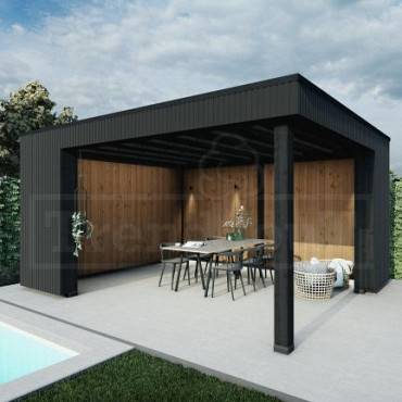 Buitenverblijf Capri 4250x3750x2550mm (bxdxh) model rechts alleen constructie