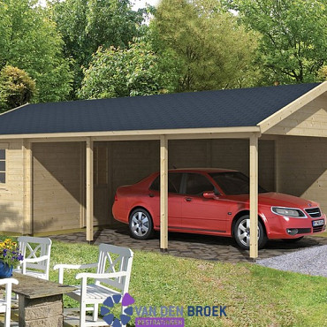 Houten Carport-Overkapping-Berging Ever - 770x430cm - 45mm