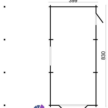 Houten Garage-Carport  Berggren 765x830cm