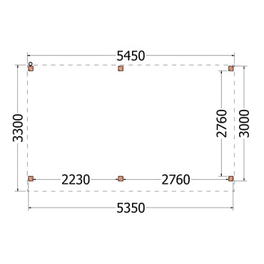 Buitenverblijf Casa 5450x3300x2600mm (bxdxh)