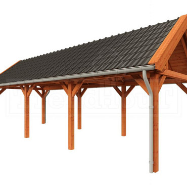 Buitenverblijf Zadeldak XL 9900x3800x3950mm (bxdxh)