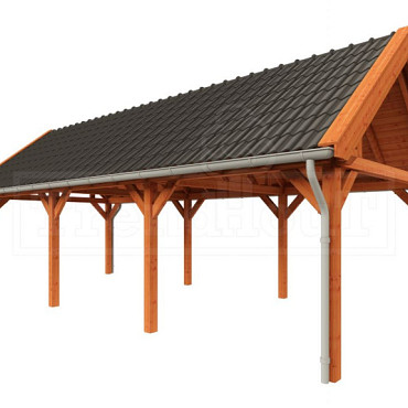 Buitenverblijf Zadeldak XL 9900x4400x4250mm (bxdxh)