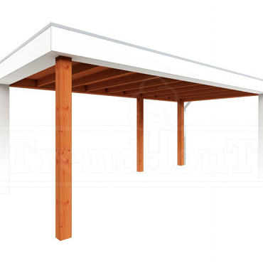 Buitenverblijf Verona model rechts 5750x3350x2500mm (bxdxh)